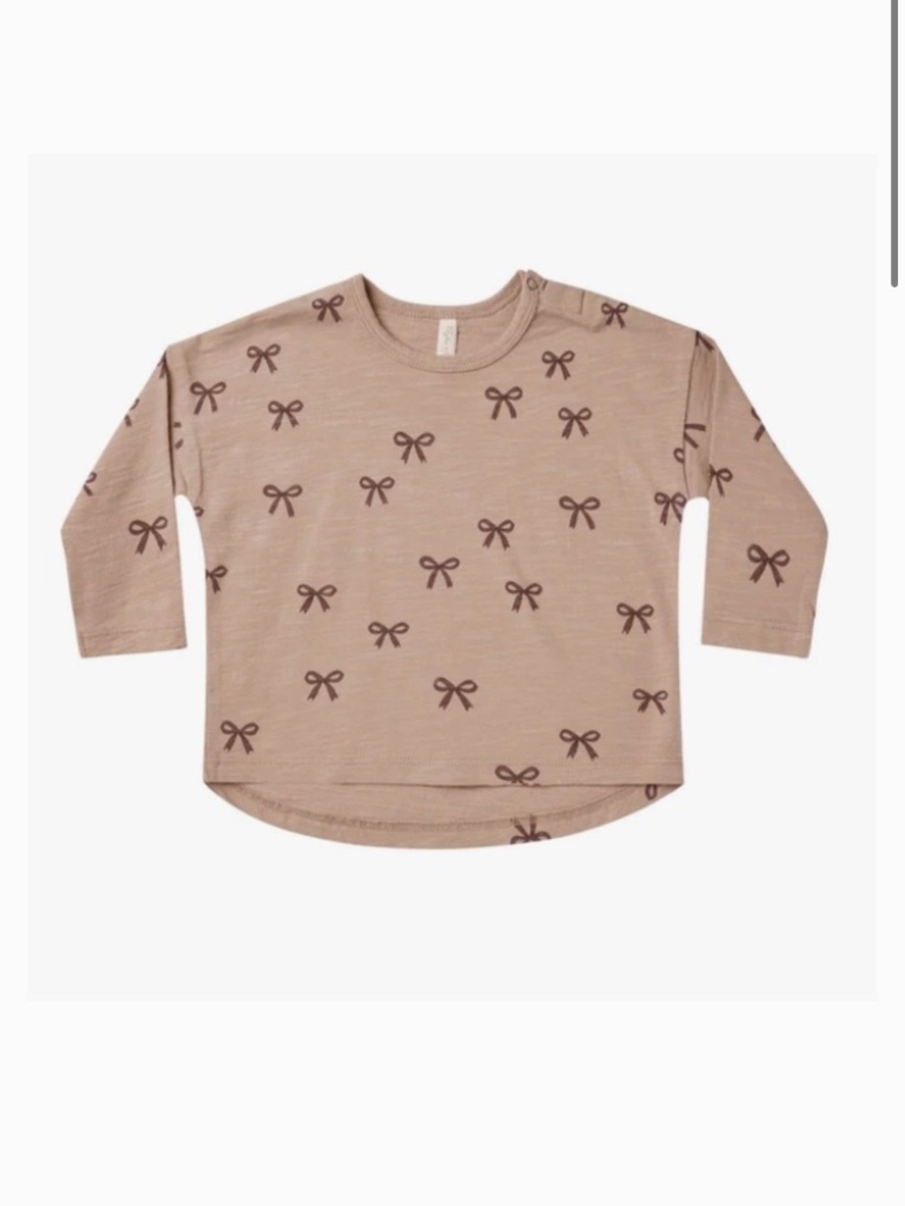 Rylee + Cru long sleeve tee in rose bows pattern / 3-6 months